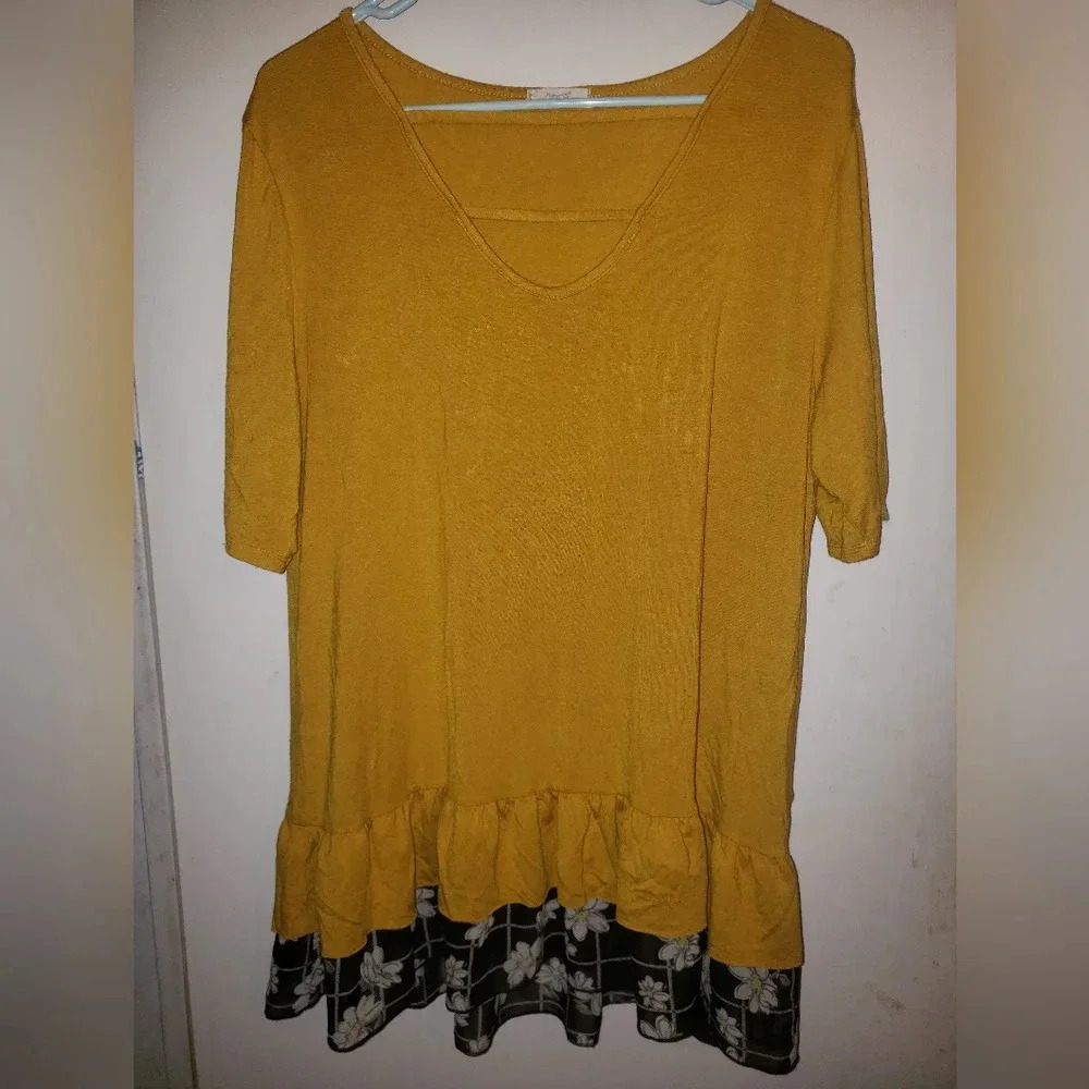 Oddy layer strappy tunic top 2x